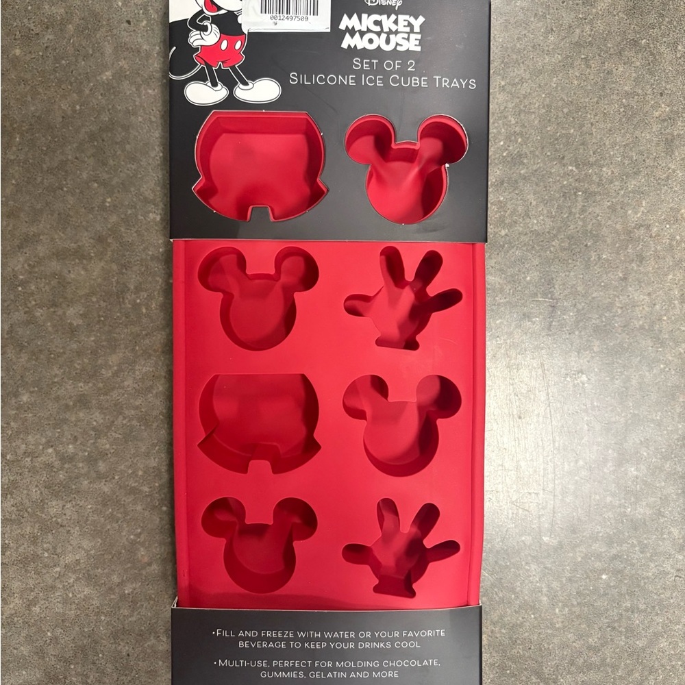 Disney Red Mickey Mouse ice cube trays